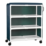 IPU Standard Line Jumbo Linen Cart - Three Shelves