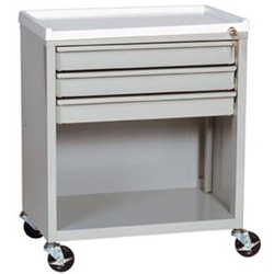 Harloff ETC Line Three Drawers with Lower Compartment Economy Treatment Cart
