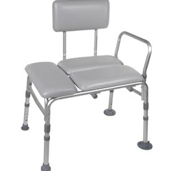 Drive Medical Padded Transfer Bench  Tool-free Assembly Back, Legs and Arms - 1/cs & 2/cs