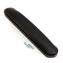 Armrest Pad, Upholstered, Straight, Black Base, Invacare Desk/Full Length, Black