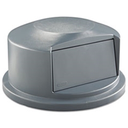 Rubbermaid Round Brute Dome Top Lid for 44 gal. Waste Containers, 24" Dia. - Gray or Red