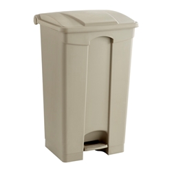 Safco Products Plastic Step-On - 23 Gallon Waste Basket - Tan & Black