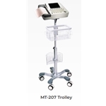 Center Pole Trolley (Roll stand) with Basket and Locking Casters
