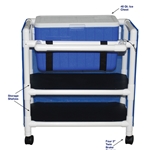 Hydration / ice cart, with 2 storage shelves, skirt cover and panels, 48 qt ice chest (ITEM NOT RETURNABLE)