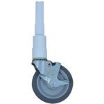 MJM Replacement 5" x 1 1/4" heavy duty casters / set 4-lock, 2 non-lock for 900 Gurney Series (ITEM IS NOT RETURNABLE)