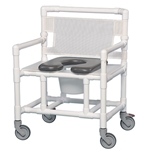 IPU Oversize Open Front Shower Chair Commode