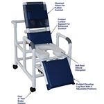 MJM Reclining Shower Chair with Soft Seat Deluxe Elongated